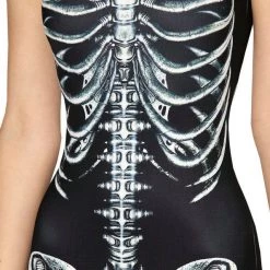 Cradle Of Goth GOTH SWIMWEAR Skeleton One-piece