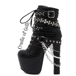 Cradle Of Goth Enchained Goddess Boots SHOES