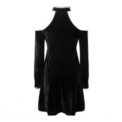 Cradle Of Goth DRESSES Halter Velvet Dress 11 Cradle Of Goth DRESSES Halter Velvet Dress