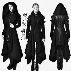 Cradle Of Goth COATS & JACKETS The Worshiper's Hooded Overcoat