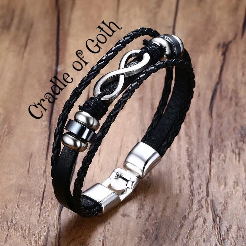 Cradle Of Goth BRACELETS Darkness Infinity Bracelet 1 Cradle Of Goth BRACELETS Darkness Infinity Bracelet
