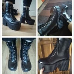 Cradle Of Goth SHOES Satan's Doll Boots (Vegan, Handmade)