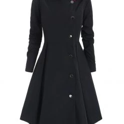 Cradle Of Goth COATS & JACKETS Red Hooded Goth Coat (Spring/Fall Season) Plus Size