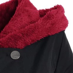 Cradle Of Goth COATS & JACKETS Red Hooded Goth Coat (Spring/Fall Season) Plus Size