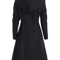 Cradle Of Goth COATS & JACKETS Red Hooded Goth Coat (Spring/Fall Season) Plus Size