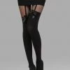 Cradle Of Goth Black Bow Tights