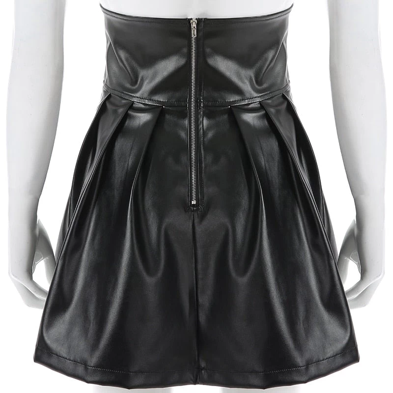 Cradle Of Goth Corset Skirt (Vegan Leather) SKIRTS 7 Cradle Of Goth Corset Skirt (Vegan Leather) SKIRTS