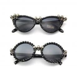 Cradle Of Goth Skull Rhinestone Sunglasses