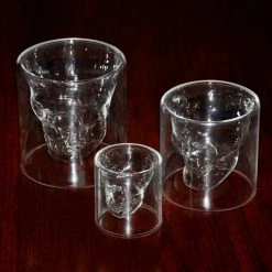 Cradle Of Goth DRINKWARE Transparent Skull Glass