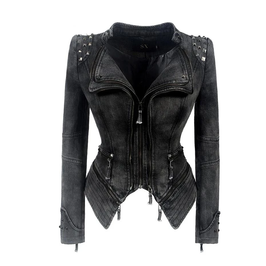 Cradle Of Goth The Tough Chick Jacket (Vegan) COATS & JACKETS 1 Cradle Of Goth The Tough Chick Jacket (Vegan) COATS & JACKETS