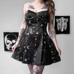 Cradle Of Goth Moon And Stars Dress