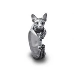 Cradle Of Goth Sphynx Cat Ring