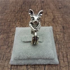 Cradle Of Goth Sphynx Cat Ring