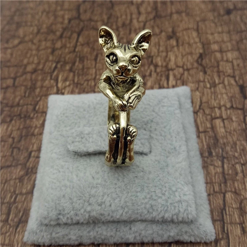 Cradle Of Goth Sphynx Cat Ring 4 Cradle Of Goth Sphynx Cat Ring