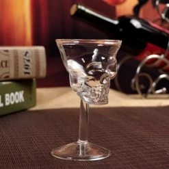 Cradle Of Goth Crystal Skull Glass