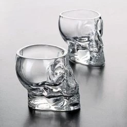 Cradle Of Goth Crystal Skull Glass