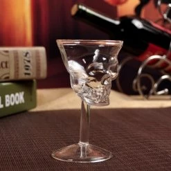 Cradle Of Goth Crystal Skull Glass