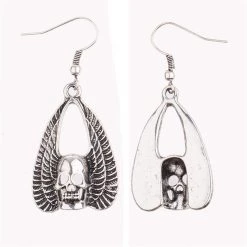 Cradle Of Goth Angel Skulls Earrings