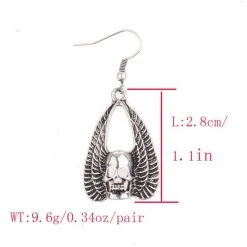 Cradle Of Goth Angel Skulls Earrings
