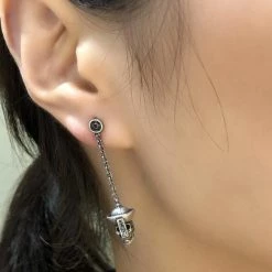 Cradle Of Goth Dangling Skulls (Silver)