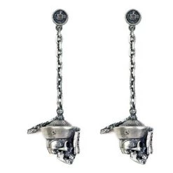 Cradle Of Goth Dangling Skulls (Silver)